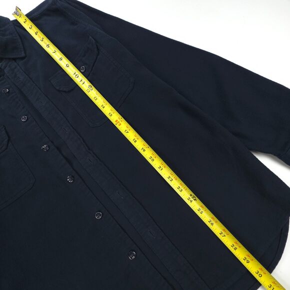 NEW Buck Mason Vintage Brushed Flannel Shirt Jacket Navy Minimal Quiet Luxury - Picture 3 of 9